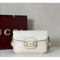 Best Price Gucci Horsebit 1955 Aura small shoulder bag in Leather 847063 White 2025