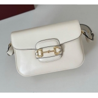 Best Price Gucci Horsebit 1955 Aura small shoulder bag in Leather 847063 White 2025