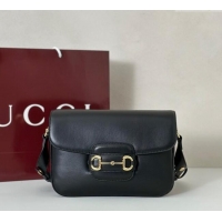Luxury Discount Gucci Horsebit 1955 Aura small shoulder bag in Leather 847063 Black 2025