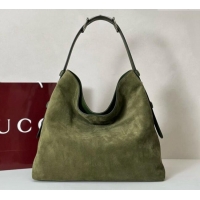 Cheap Design Gucci Beatrix Suede large tote bag 850546 Green 2025