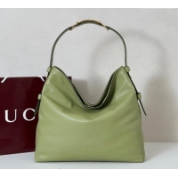 Discount Gucci Beatrix Leather large tote bag 850546 Sage Green 2025