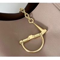 Cheap Price Gucci Softbit Leather Maxi Shoulder Bag with Oversized Half Horsebit 837466 Taupe 2025