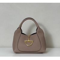 Grade Quality Gucci Softbit Leather Medium Shoulder Bag with Oversized Half Horsebit 837467 Taupe 2025