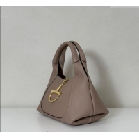 Grade Quality Gucci Softbit Leather Medium Shoulder Bag with Oversized Half Horsebit 837467 Taupe 2025