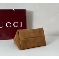 Market Sells Gucci Softbit Suede Medium Shoulder Bag with Oversized Half Horsebit 837467 Brown 2025