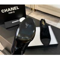 Luxury Chanel Corduroy & Grosgrain Slingbacks Pump 6.5cm Black 2025 G46865 1103052