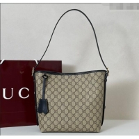 Modern Classic Gucci GG Canvas Emblem small shoulder bag 848881 Beige/Black 2025
