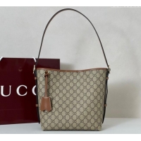 Best Price Gucci GG Canvas Emblem small shoulder bag 848881 Beige/Brown 2025