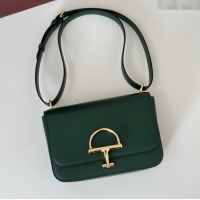 Well Crafted Gucci Siena small shoulder bag in Leather with Oversized Half Horsebit 846705 Green 2025