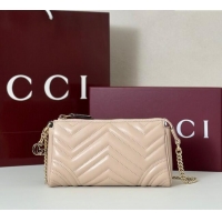 Best Price Gucci GG Marmont small shoulder bag in Leather 847589 Pale Pink 2025
