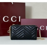 Good Taste Gucci GG Marmont small shoulder bag in Leather 847589 Black 2025