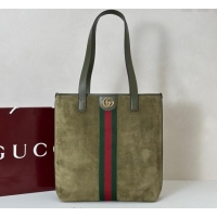 Grade Design Gucci Ophidia Suede medium tote bag 834465 Green 2025
