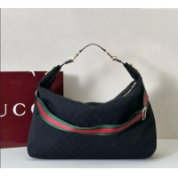 Famous Brand Gucci GG Canvas Shoulder Bag 864485 Black 2025