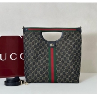 Grade Quality Gucci Mens Giglio GG Denim Tote Bag 865452 Black 2025