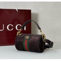 Original Cheap Gucci Mens Ophidia mini bag in Suede 846869 Dark Brown 2025
