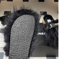 Sumptuous Chanel Wool Platform Mules Black 2025 CH110309 1103096