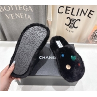 Buy Luxury Chanel Wool and Charm Mules Black 2025 CH110310 1103100