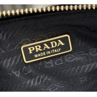 Well Crafted Prada Re-Edition 2002 medium leather shoulder bag 1BC221 Black 2025