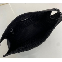 Grade Design Prada Re-Nylon and Saffiano Leather Necessaire Toiletry Clutch 2NE789 Black 2025