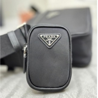 Big Discount Prada Mens Re-Nylon and Saffiano shoulder bag 2VH048 Black 2025