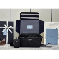 Famous Brand Prada Re-Nylon shoulder bag 1BC167 Black 2025