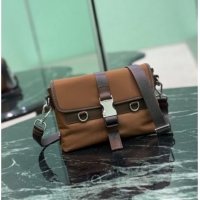 Best Quality Prada Mens Re-Nylon and leather smartphone case 2ZT071 Brandy Brown 2025