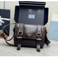 Market Sells Prada Mens Leather shoulder bag 2VD078 Coffee Brown 2025