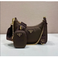 Reasonable Price Prada Re-Edition 2005 Saffiano leather bag 1BH204 Burnt Brown 2025