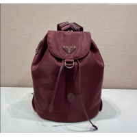 Top Quality Prada Nylon backpack bag 1BZ0197 Burgundy 2025