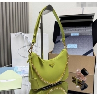 Top Grade Prada Re-Edition Saffiano leather mini bag 1BC204 Green 2025