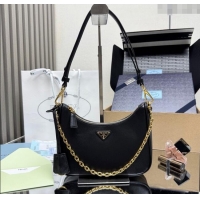 Affordable Price Prada Re-Edition Saffiano leather mini bag 1BC204 Black 2025