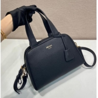 Best Price Prada Small leather top-handle bag 1BB149 Black 2025