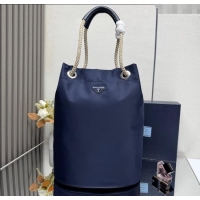 Good Taste Prada Mens Mariner medium Re-Nylon tote bag 2VG133 Baltic Blue 2025