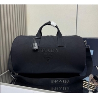 Big Discount Prada Mens Canvas duffle bag 2VC051 Black 2025
