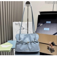 Buy Fashionable Prada Dada small nappa leather bag 1BG586 Light Blue 2025