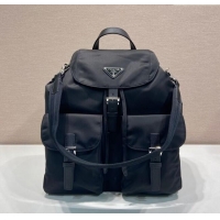 Luxury Cheap Prada Mens Re-Nylon backpack bag 2VZ110 Black 2025