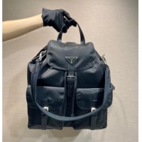 Luxury Cheap Prada Mens Re-Nylon backpack bag 2VZ110 Black 2025