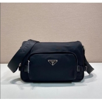 Market Sells Prada Mens Medium Re-Nylon and Saffiano leather shoulder bag 2VH192 Black 2025