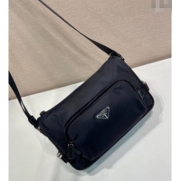 Market Sells Prada Mens Medium Re-Nylon and Saffiano leather shoulder bag 2VH192 Black 2025