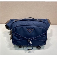 Super Quality Prada Speedrock Re-Nylon and leather shoulder bag 2VH201 Blue 2025