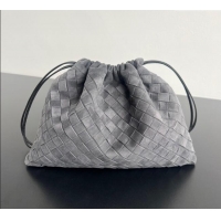 Super Quality Bottega Veneta Medium Dustbag in Intrecciato Suede 796728 Graphite Grey 2025