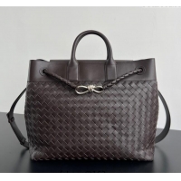 Best Price Bottega Veneta Mens Intrecciato Leather Andiamo Voyager Tote Bag 827066 Fondant Brown 2025