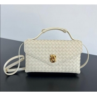 Promotional Bottega Veneta Knot Lock Cross-body Bag in Intrecciato Leather 817191 Sea Salt 2025