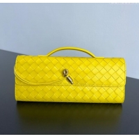 Well Crafted Bottega Veneta Long Clutch Bag Andiamo in Intrecciato Leather 741511 Yellow 2025
