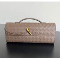 Trendy Design Bottega Veneta Long Clutch Bag Andiamo in Intrecciato Leather 741511 Pinenut Brown 2025