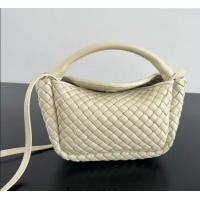 Shop Promotional Bottega Veneta Small Cobble Top Handle bag in Intreccio Leather 805739 Sea Sault 2025
