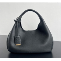 Free Shipping Bottega Veneta Large Campana Shoulder Bag in Grained Leather 844251 Black 2025