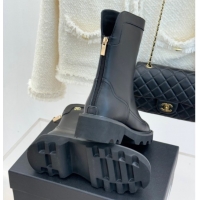 Unique Style Chanel Calfskin Leather Platform Ankle Boots Black 2025 CH11030319 1103133