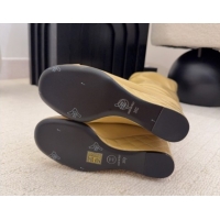 Best Price Chanel Patent Leather Wedge Thigh High Boots Beige 2025 CH110322 1103153