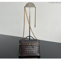 Market Sells Bottega Veneta Small Soft Vanity Bag in Intrecciato Leather 843800 Fondant Brown 2025